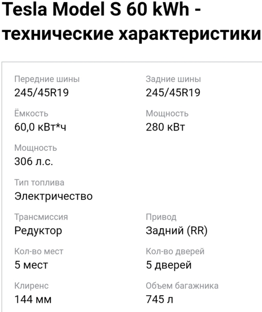 Tesla Model S I, 2014 г.