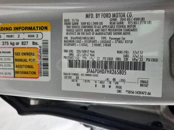 Ford Fusion USA II · Рестайлинг, 2016 г.