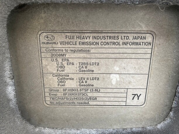 Subaru Tribeca I · Рестайлинг, 5 мест, 2008 г.