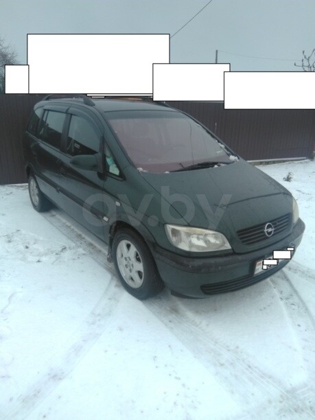 Opel Zafira A, 7 мест, 2001 г.