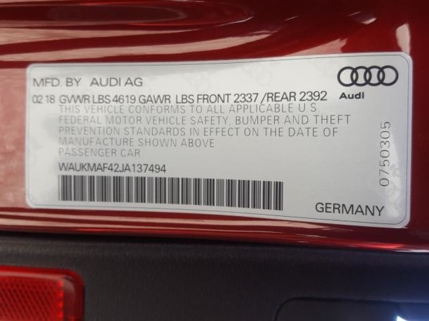 Audi A4 B9, 2018 г.