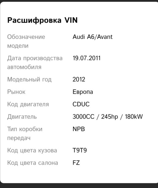 Audi A6 C7, 2012 г.