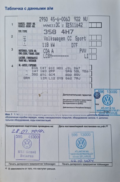 Volkswagen Passat CC I · Рестайлинг, 2013 г.