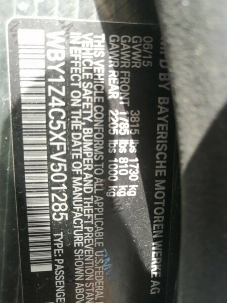BMW i3 I01, 2015 г.
