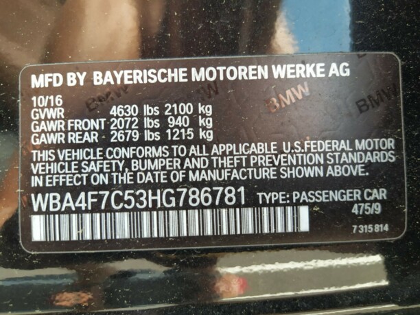 BMW 4 серия F36 (GT), 2016 г.