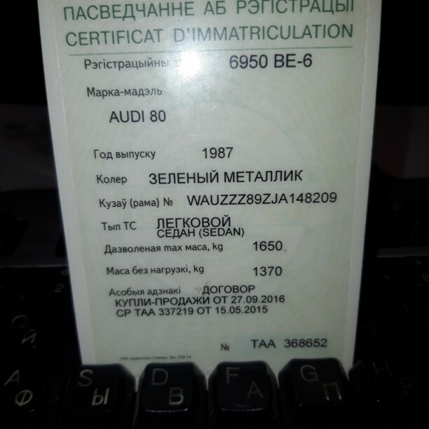 Audi 80 B3, 1987 г.