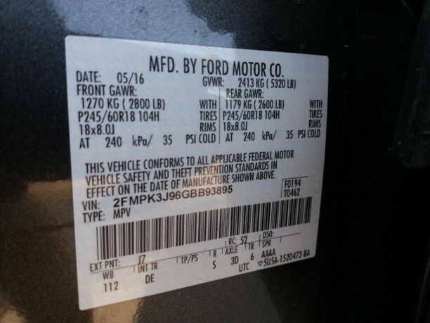 Ford Edge II, 2016 г.