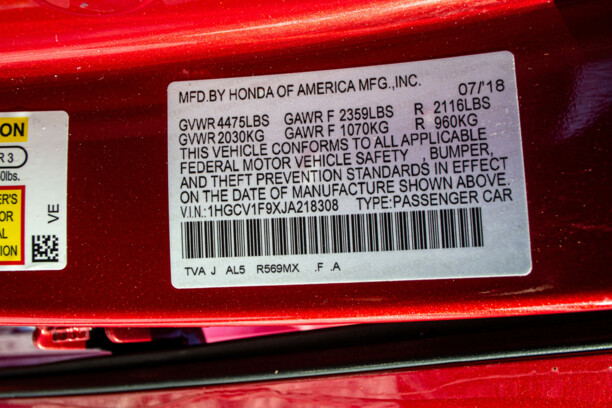 Honda Accord X, 2018 г.