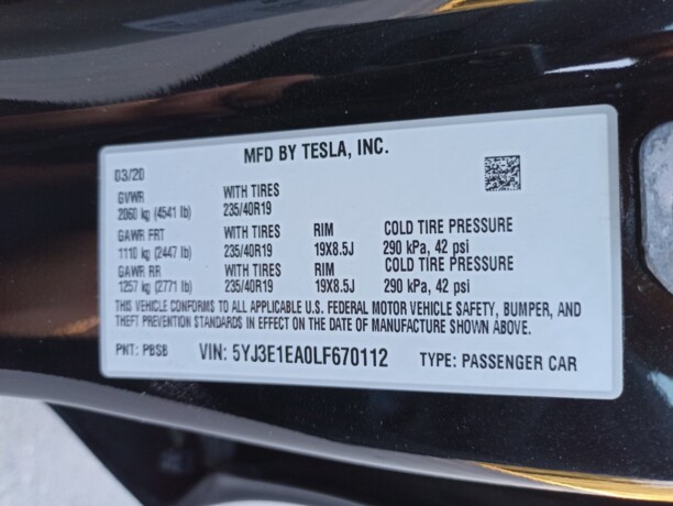 Tesla Model 3, 2020 г.