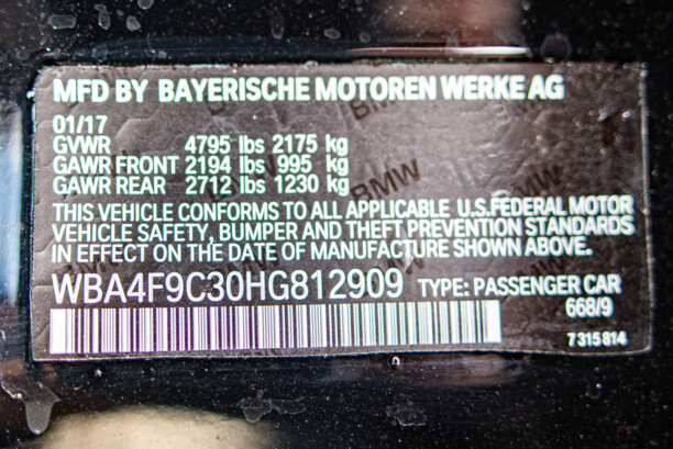 BMW 4 серия F36 (GT), 2017 г.