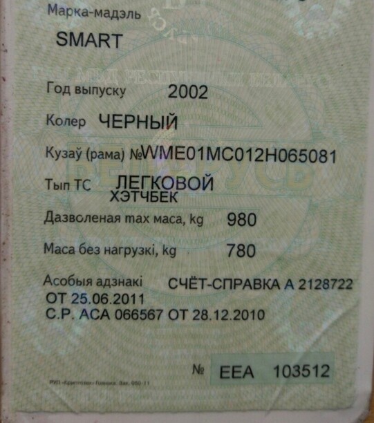 Smart Fortwo I, 2002 г.