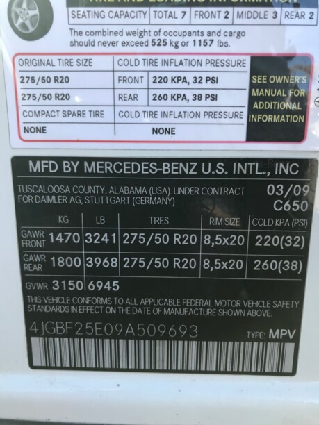 Mercedes-Benz GL-Класс X164, 7 мест, 2009 г.