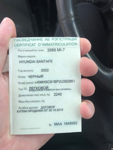 Hyundai Santa Fe SM, 2002 г.