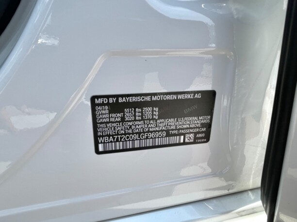 BMW 7 серия G12 (Long) · Рестайлинг, 2019 г.