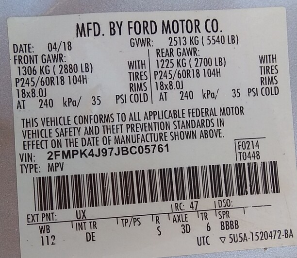 Ford Edge II, 2018 г.