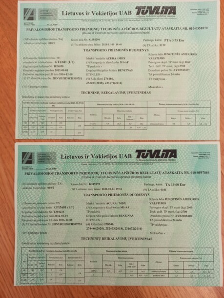 Acura MDX II · Рестайлинг, 7 мест, 2012 г.