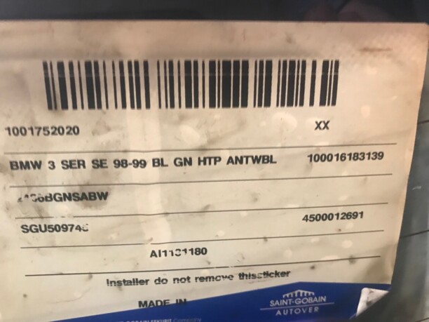 Заднее стекло для BMW 3 серия E46 1998 - 2006
