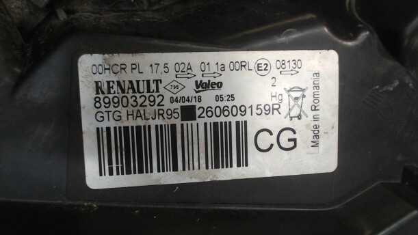 Фара передняя для Renault Scenic III 2009-2012